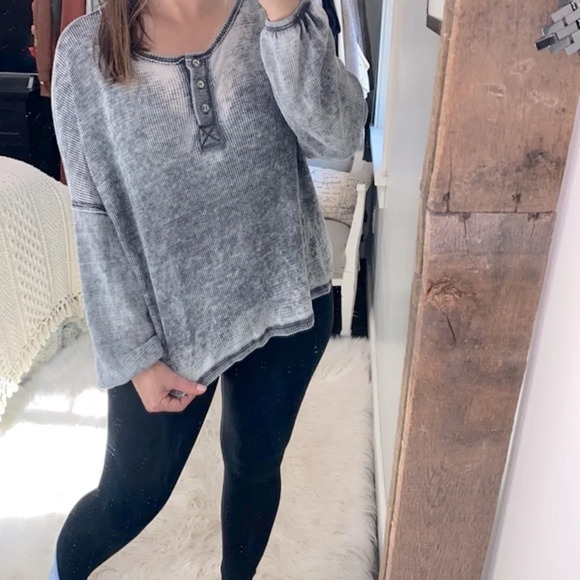 Project Social T grey thermal size xsmall oversized - Picture 1 of 7